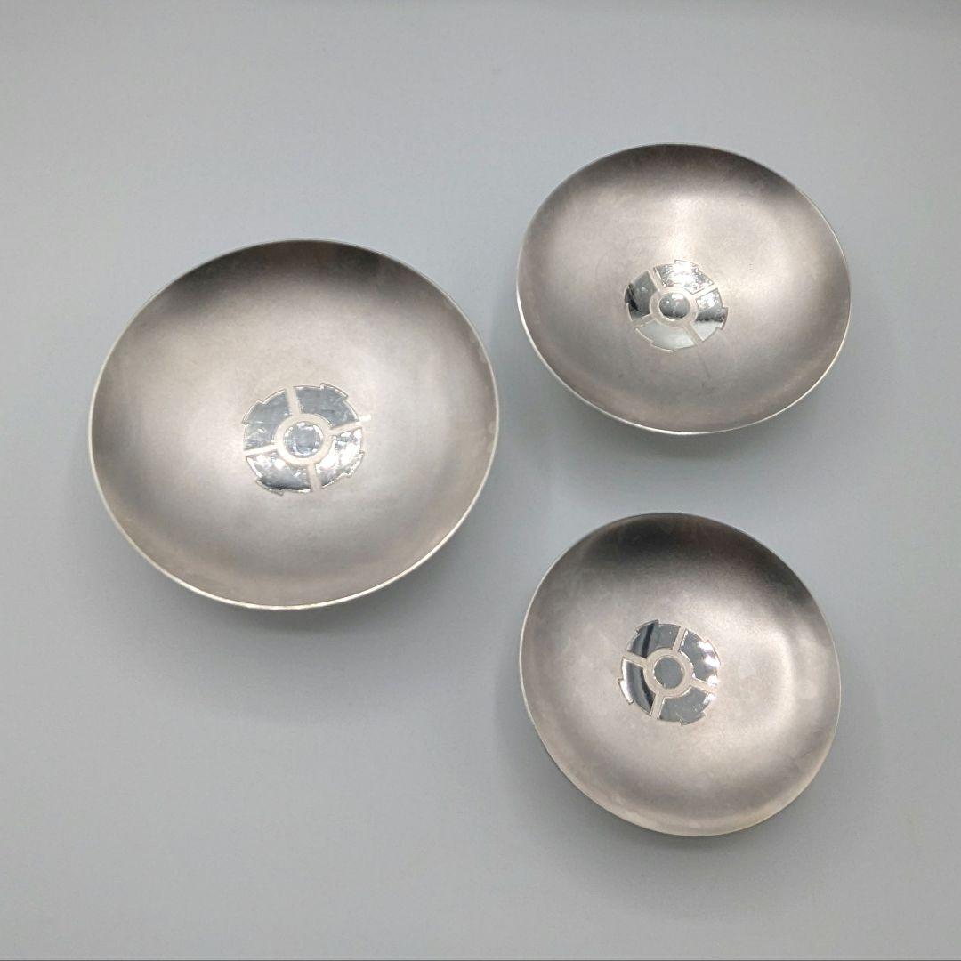 純銀　三重盃　尚美堂　純銀刻印あり　永年勤続記念