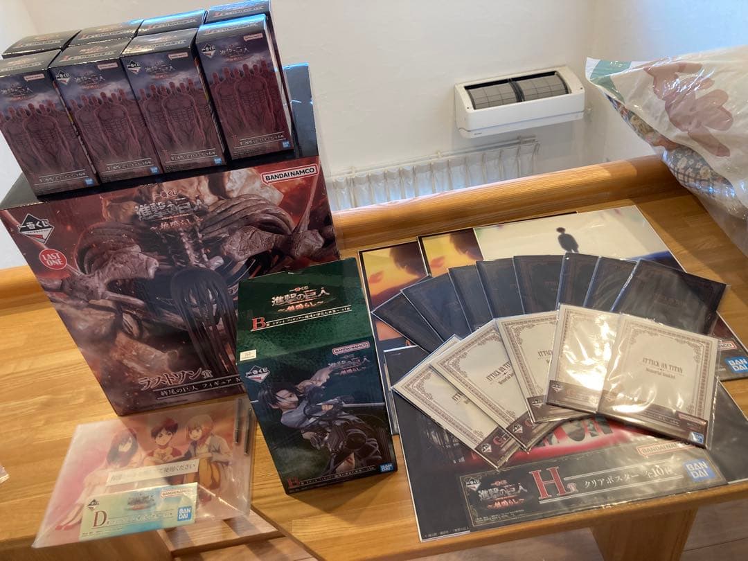 送料無料　一番くじ　進撃の巨人　ラストワン　終尾の巨人　リヴァイ　28点セット