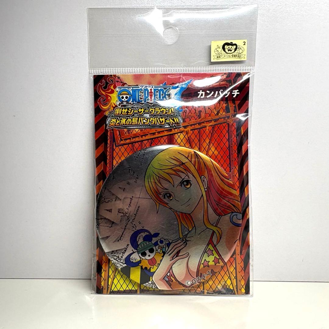 お台場合衆国限定 倒せシーザークラウン炎と氷の島パンクハザード ナミ 缶バッチ