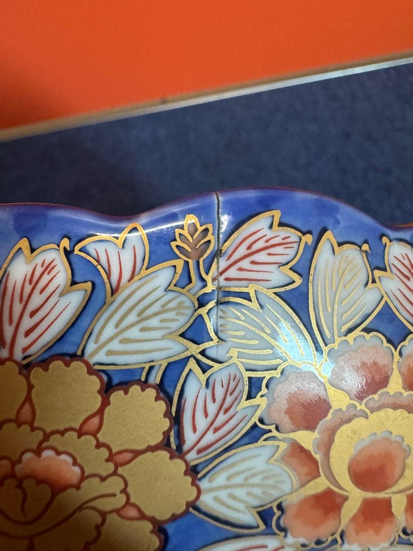 2062 幸楽窯 献上手古伊万里鳳凰 三足高台鉢