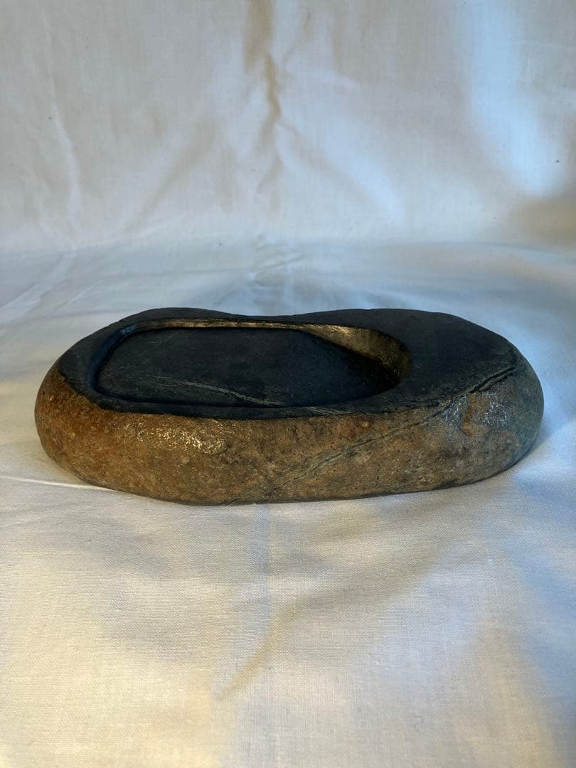 沓形の硯 文房四宝 書道具 自然石