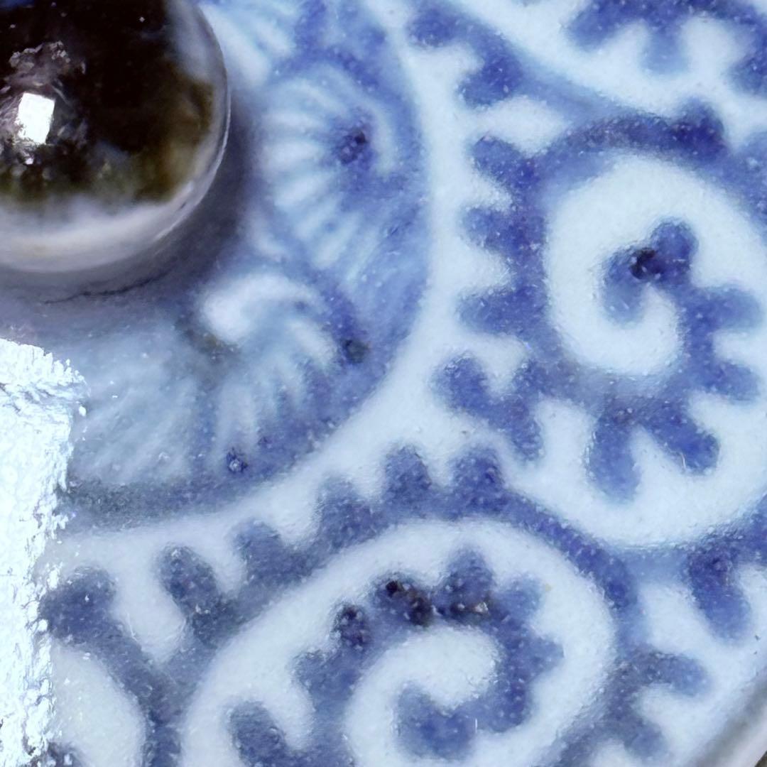 古伊万里　極上品　染付蛸唐草文様火入れ　灰入れ　江戸期　骨董　古美術コレクション