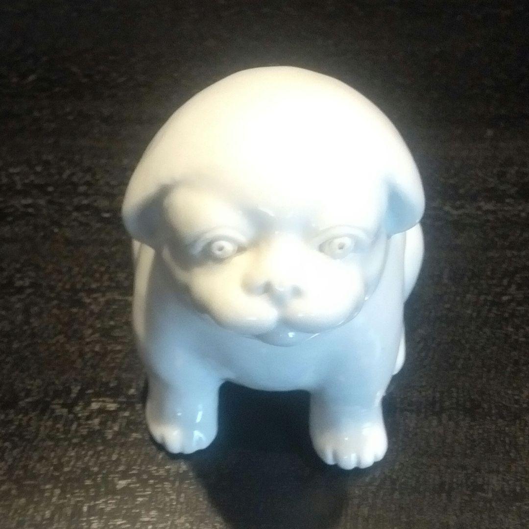 海を渡り、英国で百年以上座り続けた仔犬B正面！明治～大正期 平戸焼古伊万里九谷猫