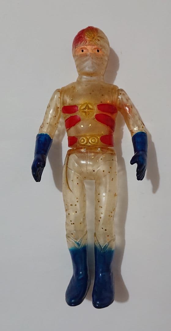 レインボーマン ダッシュ7太陽の化身 透明 無版権 古い ソフビ 当時物