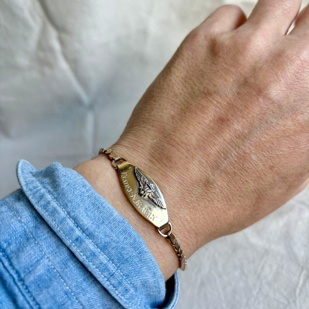 1940’s U.S.NAVY IDブレスレット 12金張りarmy rrl