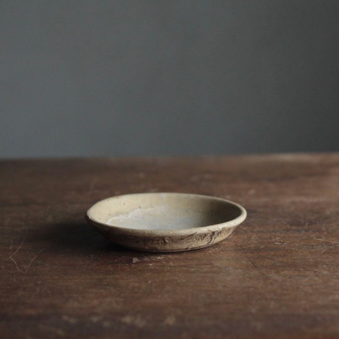 美濃 灰釉 小皿 No. 2 江戸後期頃 古美術 古道具 アンティーク