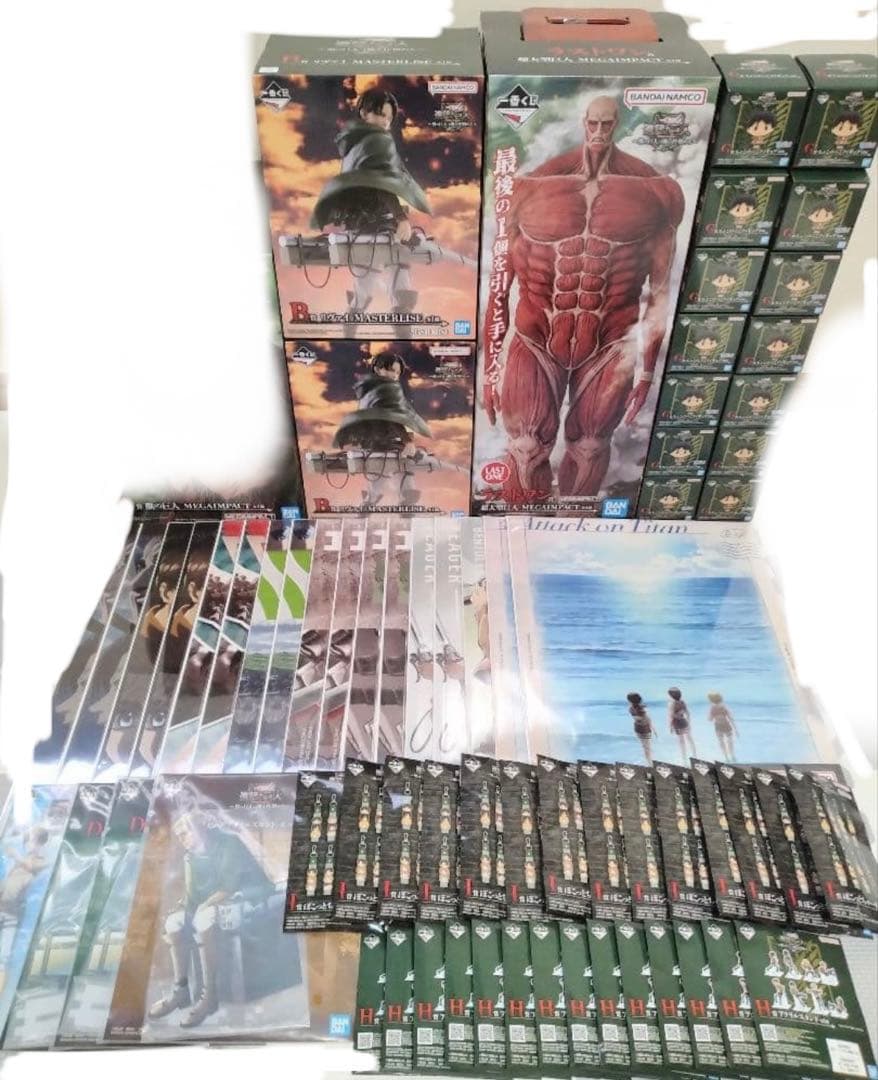 一番くじ 進撃の巨人 ～獣の巨人は俺が仕留める～ セミコンプ　販促物付き