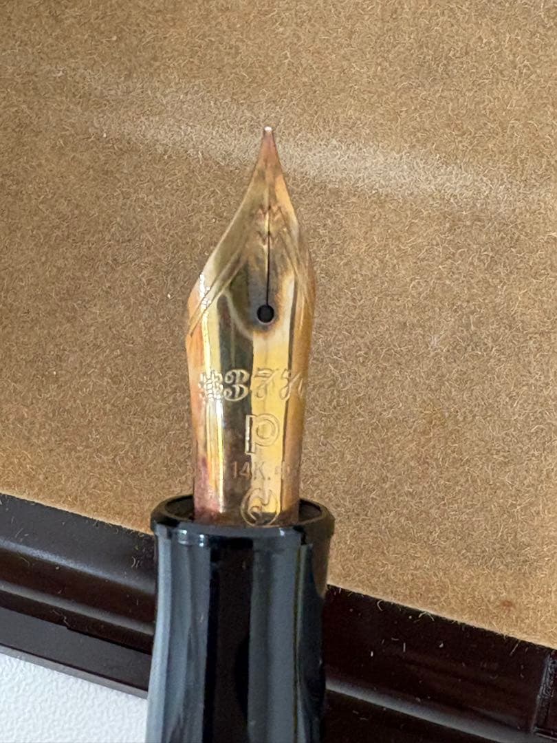 プラチナ万年筆 #3776ギャザード 14K細字 JIS エボ芯 廃番 廃盤