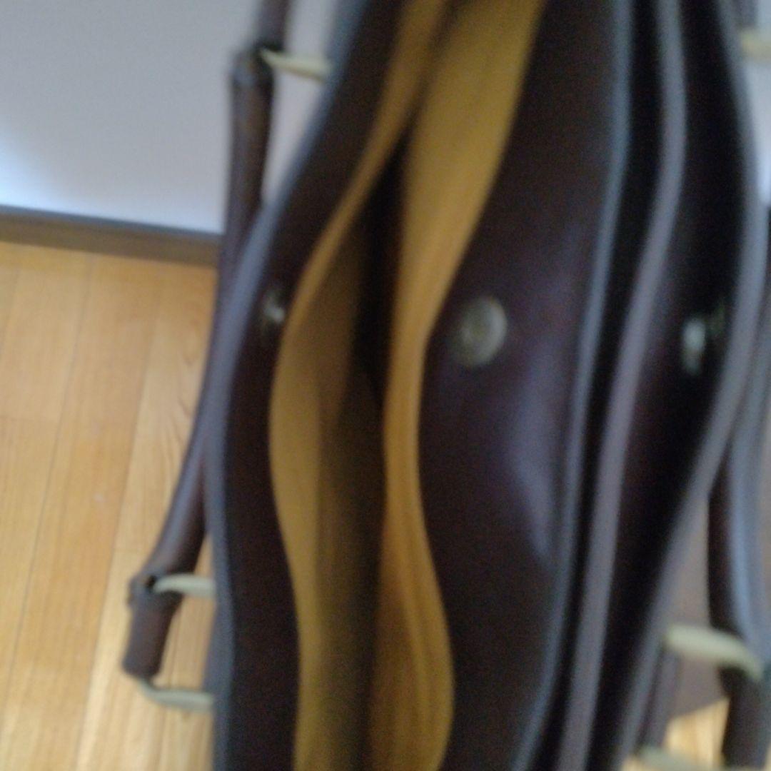 豊岡鞄　ダークブラウン レザー ビジネスバッグ