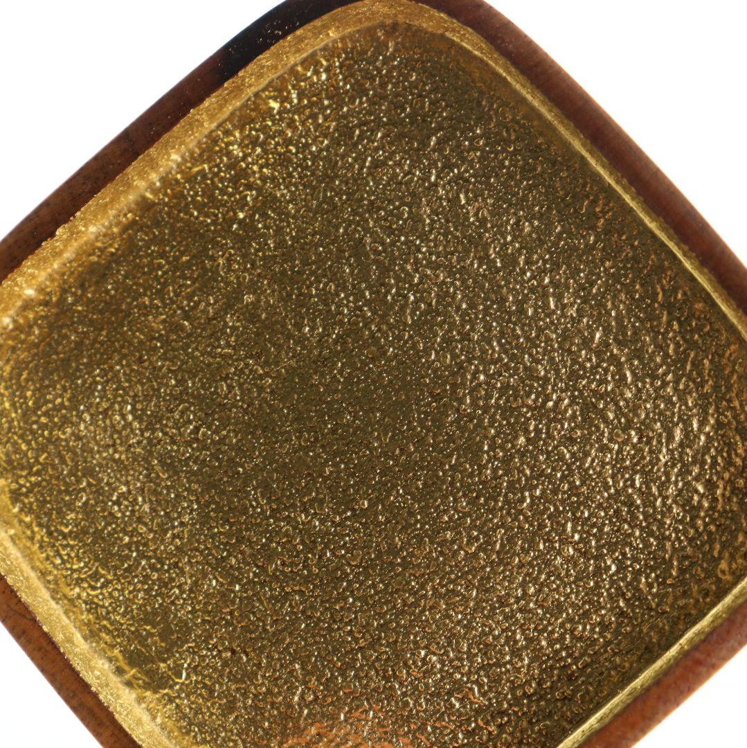 道場宗廣作 蛇籠 黒柿 四方香合 茶道具 共箱　rC796　N4