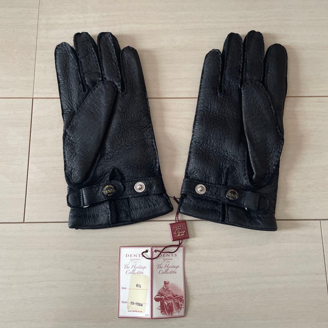 デンツ　DENTS ペッカリー　グローブ　手袋　未使用　黒8ハーフ　箱付き