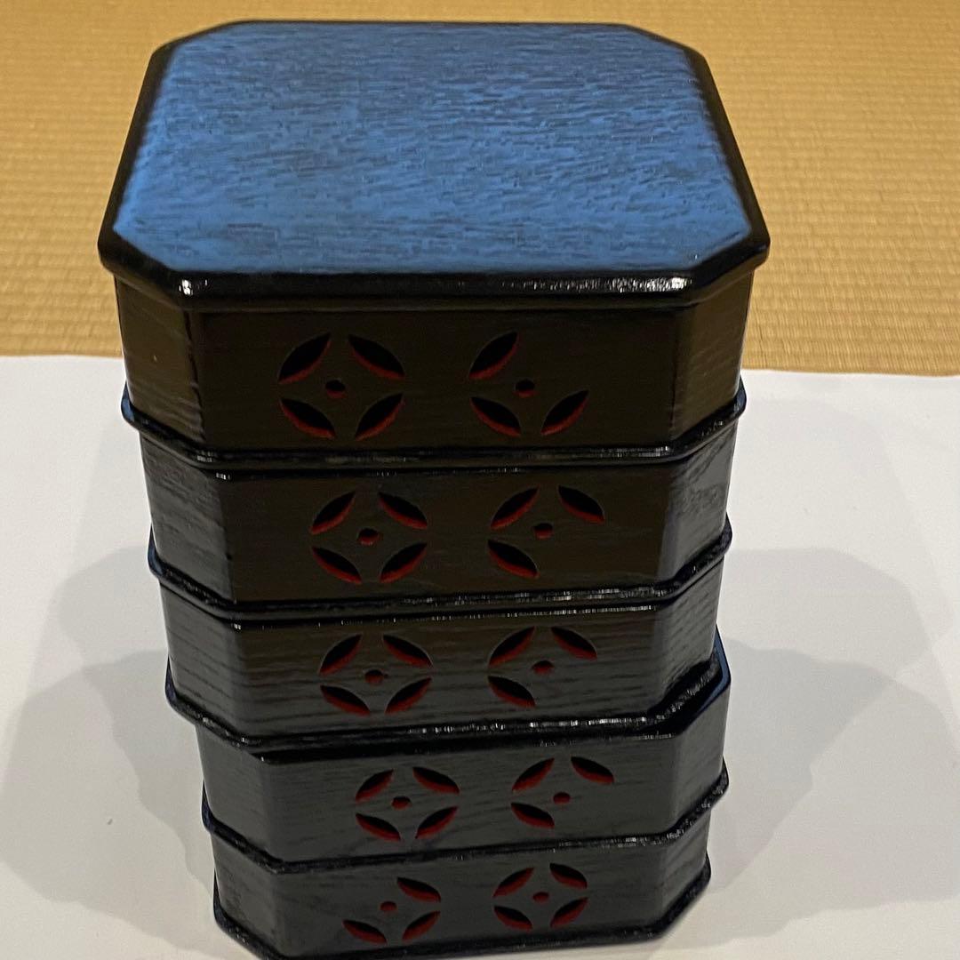 茶道具　縁高　七宝透かし