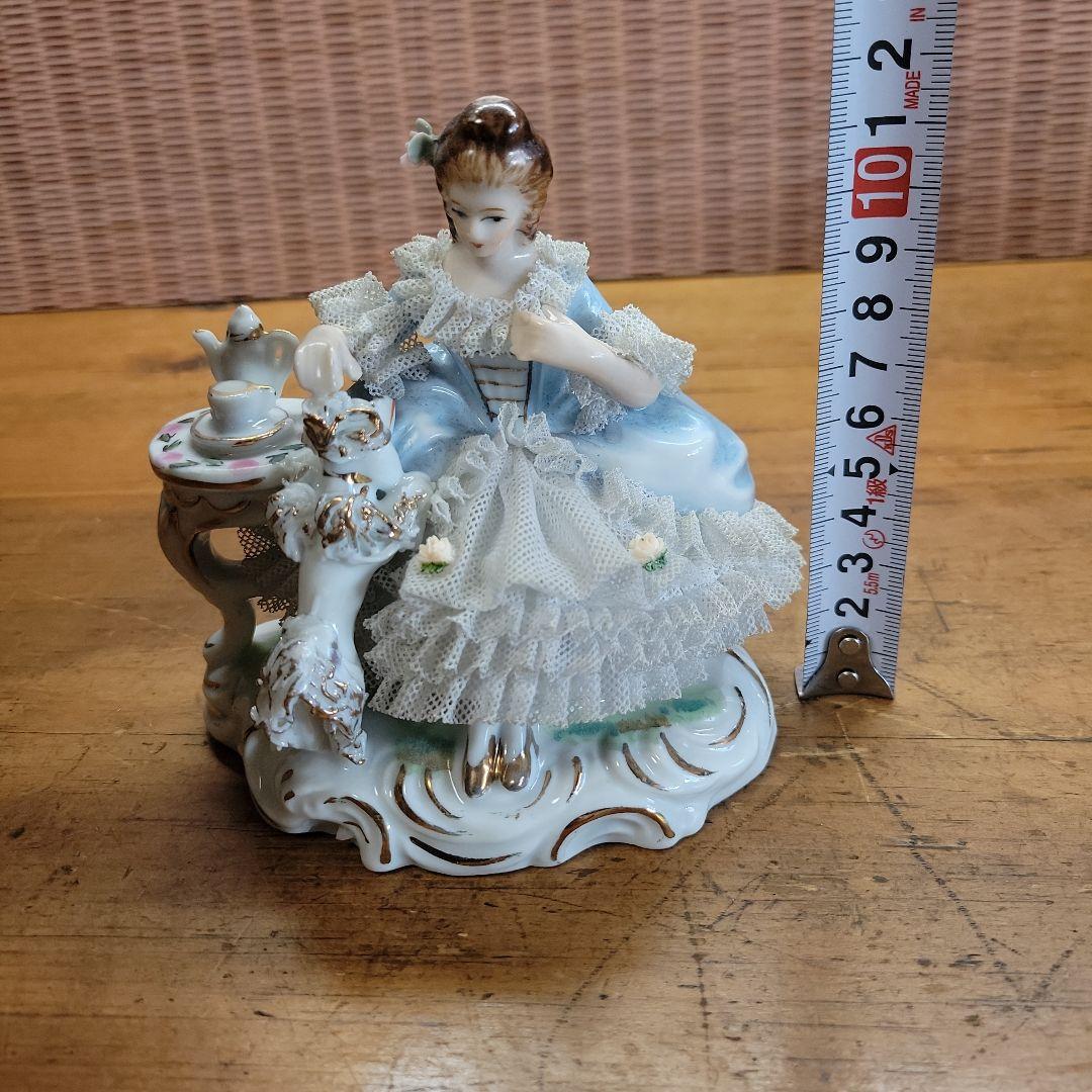 【レア】レース人形 陶磁器 昭和レトロ バロック ビクトリア