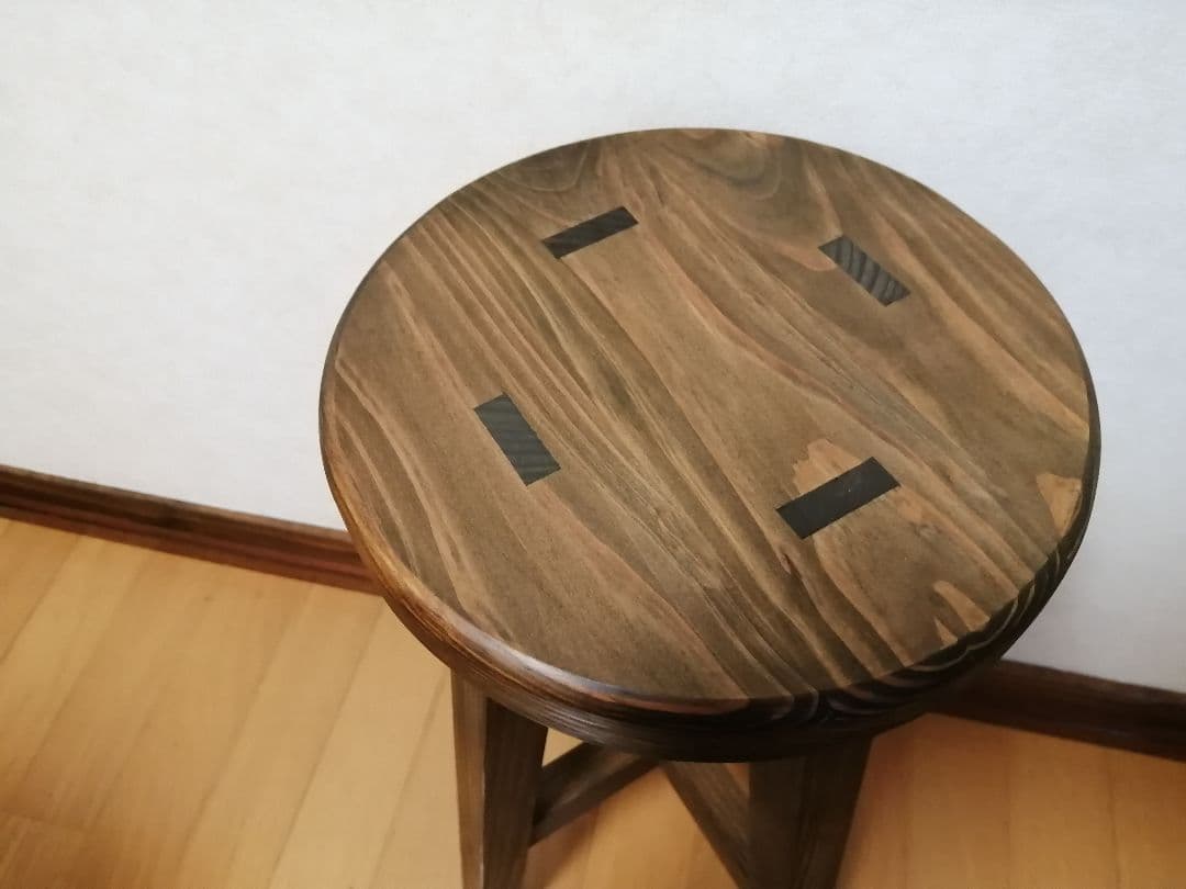 木製スツール　座面幅30cm×高さ40cm　丸椅子　stool