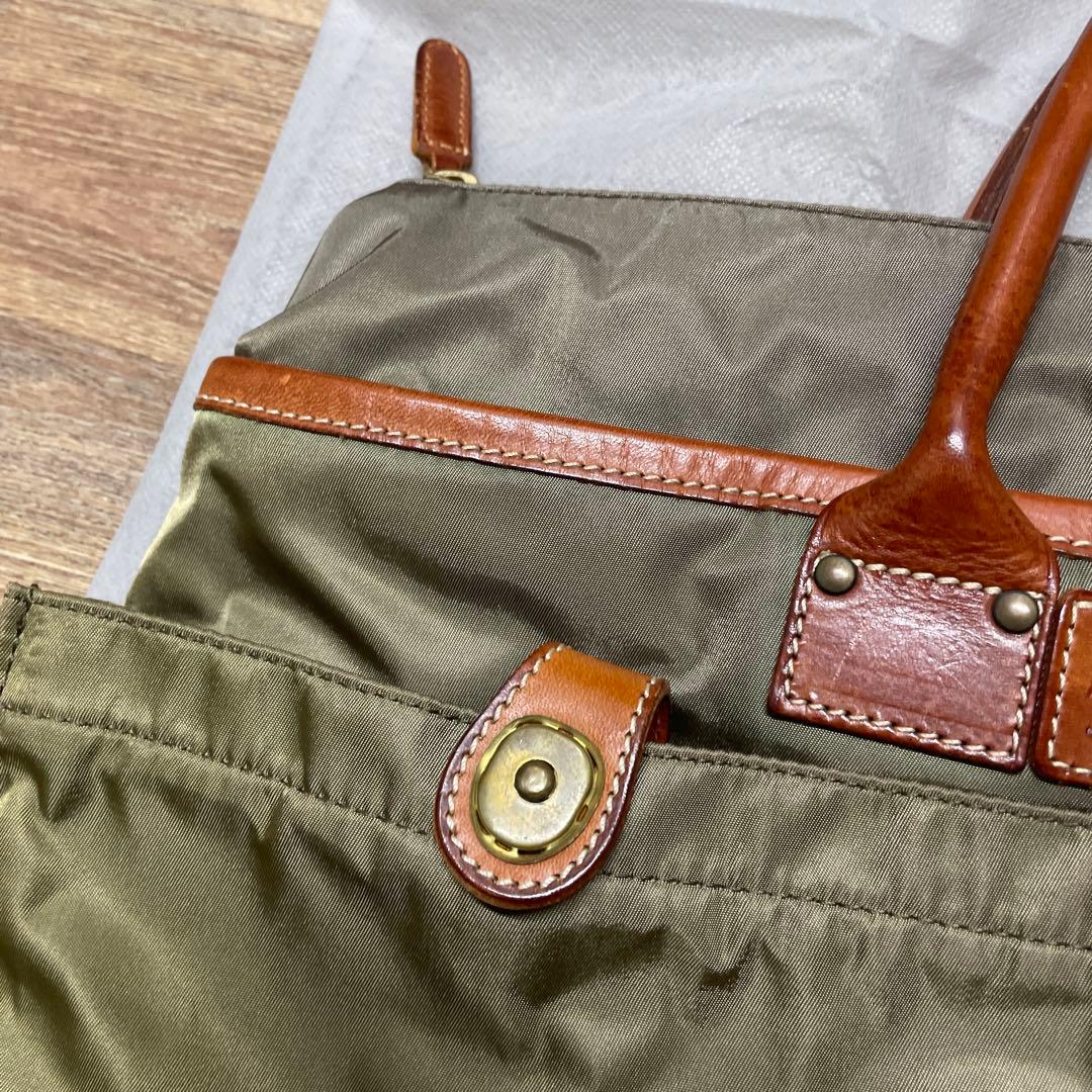 フェリージ　カーキ　ナイロンレザー　ビジネスバック　型番9236