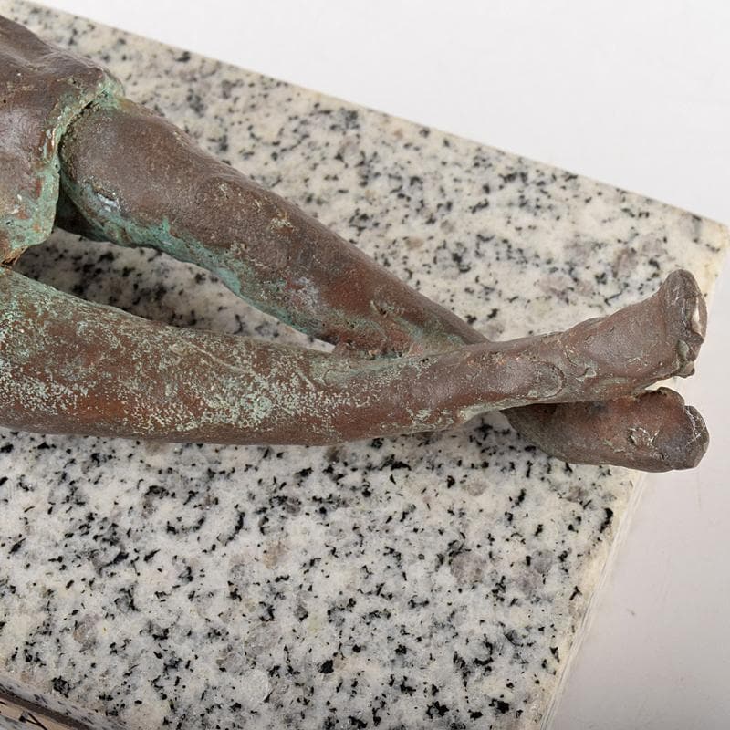 ブロンズ像　K.YAMASHITA　女性像　大理石台付 　置物 　M　R4757