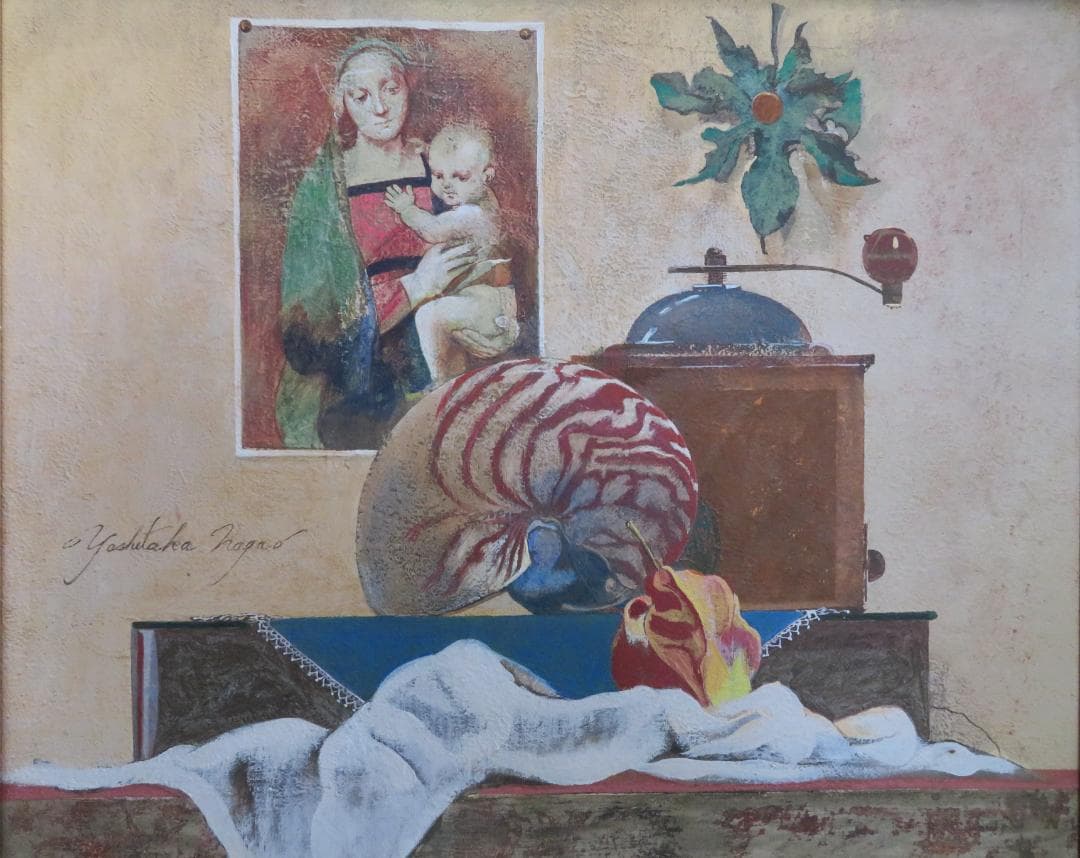 ◆　画家不明　「イコンのある風景（仮題）」　油彩　F8号 　◆