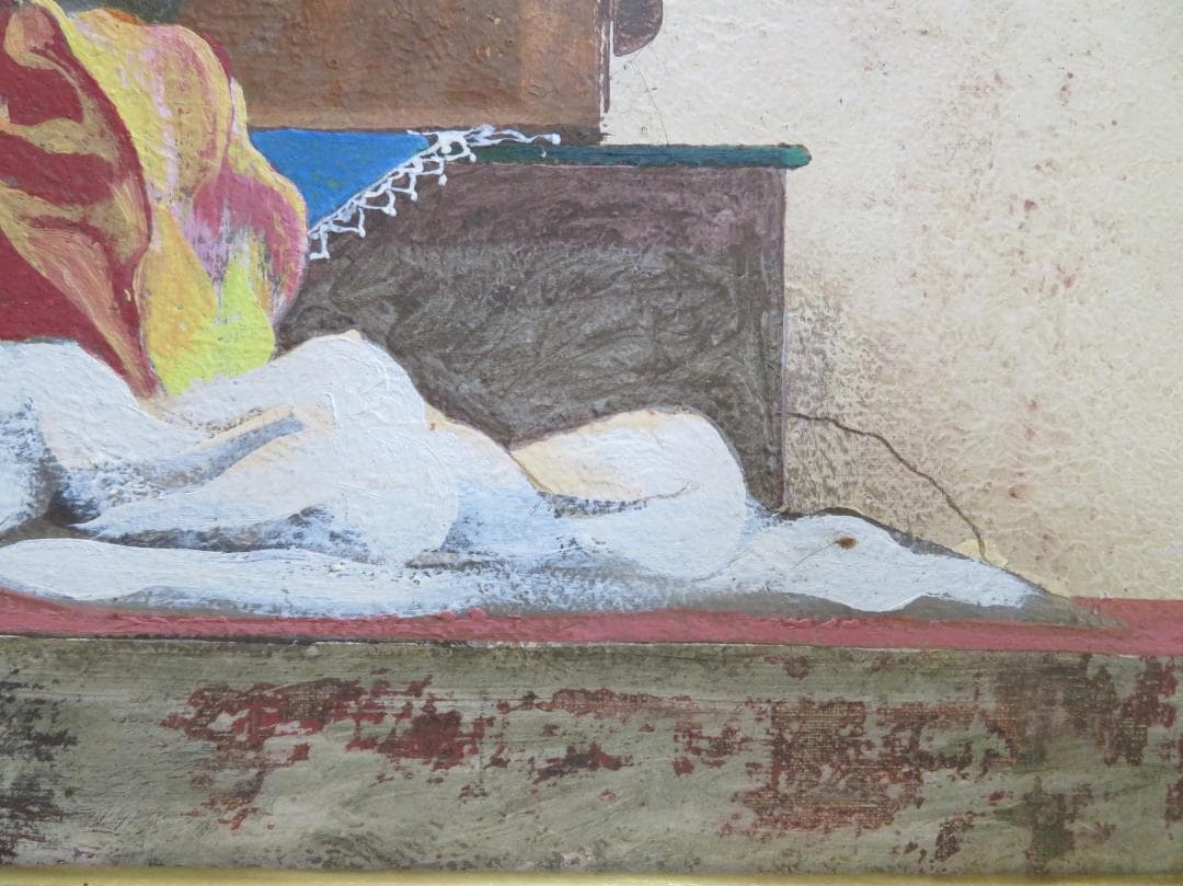 ◆　画家不明　「イコンのある風景（仮題）」　油彩　F8号 　◆