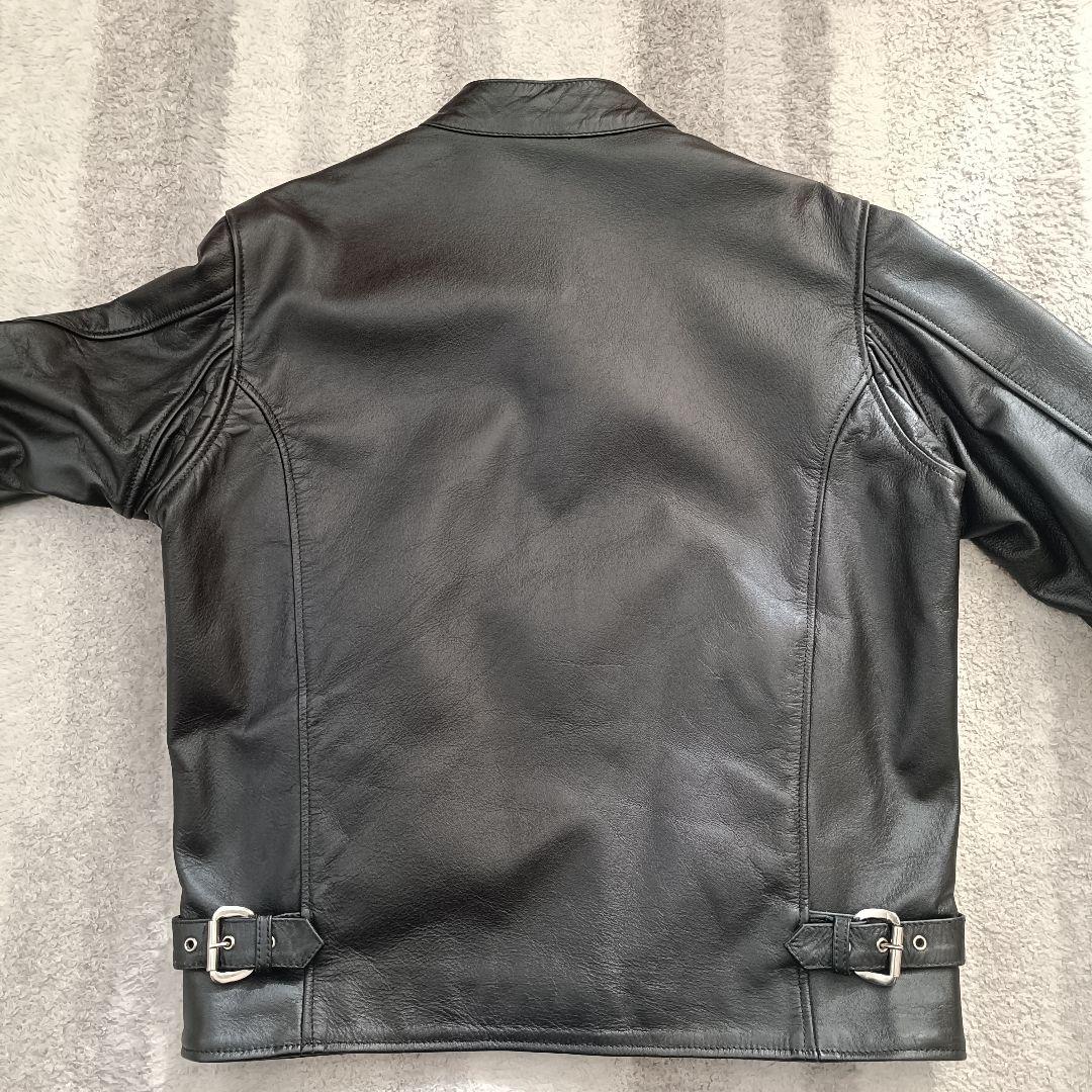 スイカ　Mo-LAWZ（皮の但馬屋）シングルライダース　水牛革　LL