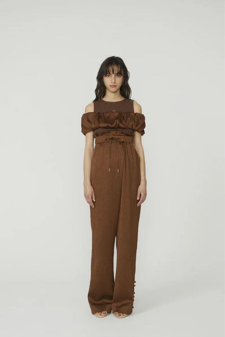 トップス MULTI SHOULDER PARTS RIB TOPS Eaphi