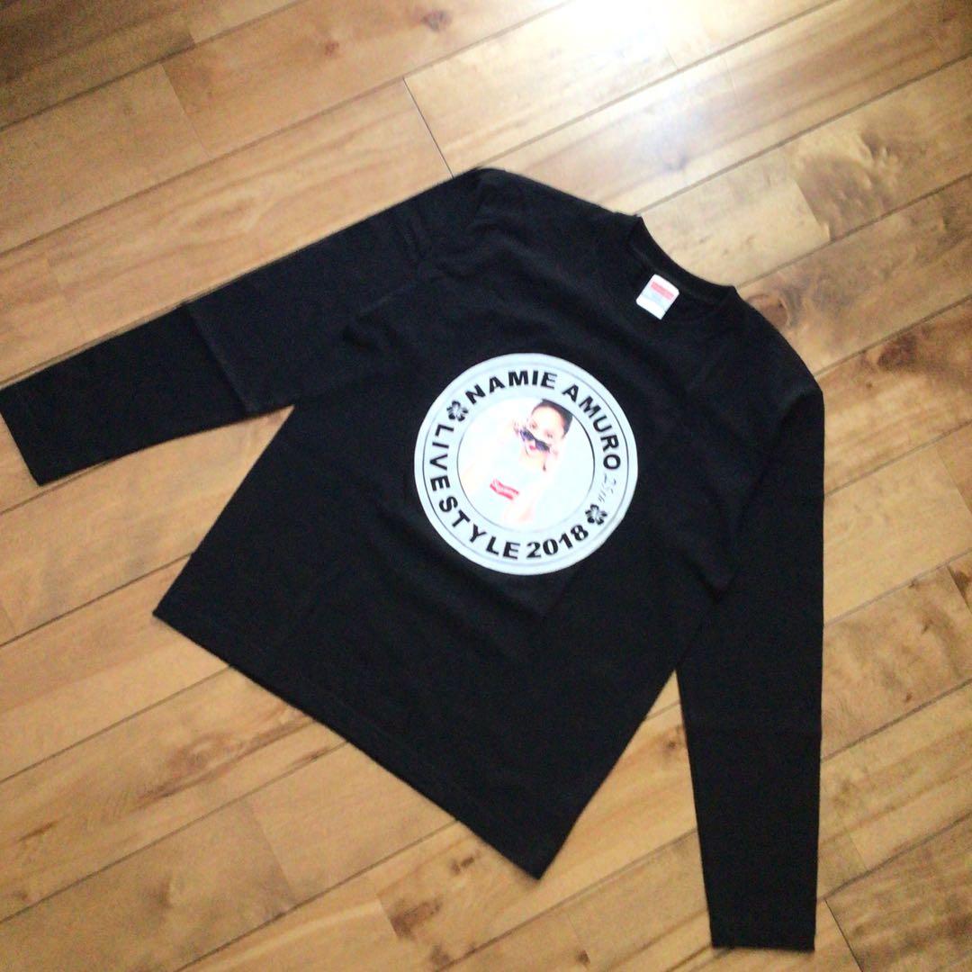 安室奈美恵 ロンT サイズS LIVE STYLE 2018 デカロゴ 古着