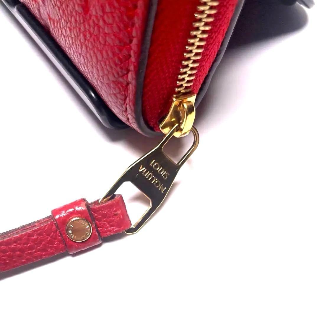 ルイヴィトン✨アンプラント ジッピー パース レッド