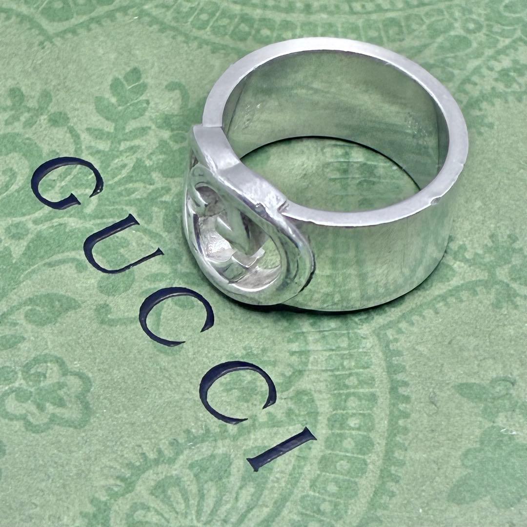 グッチ　14号　インターロッキング　リング　指輪　シルバー925