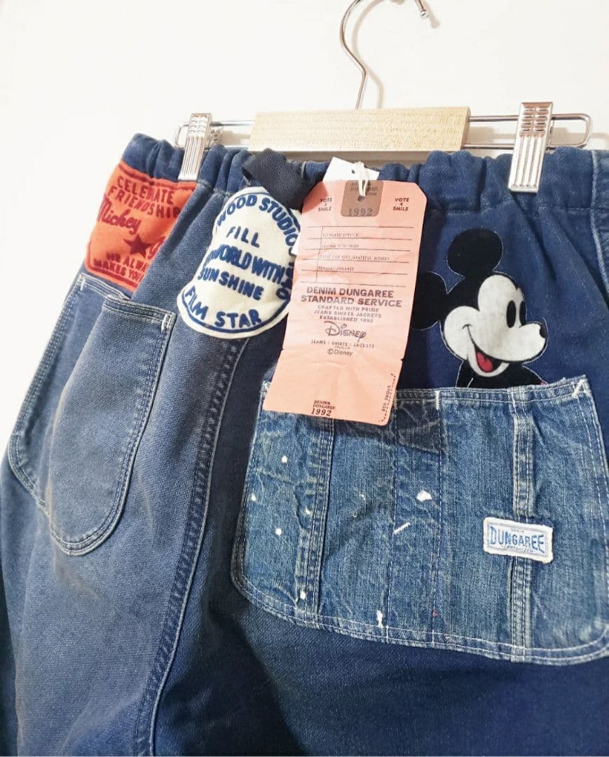 デニムダンガリー ミッキー コラボ　02 160 未使用　タグ付き
