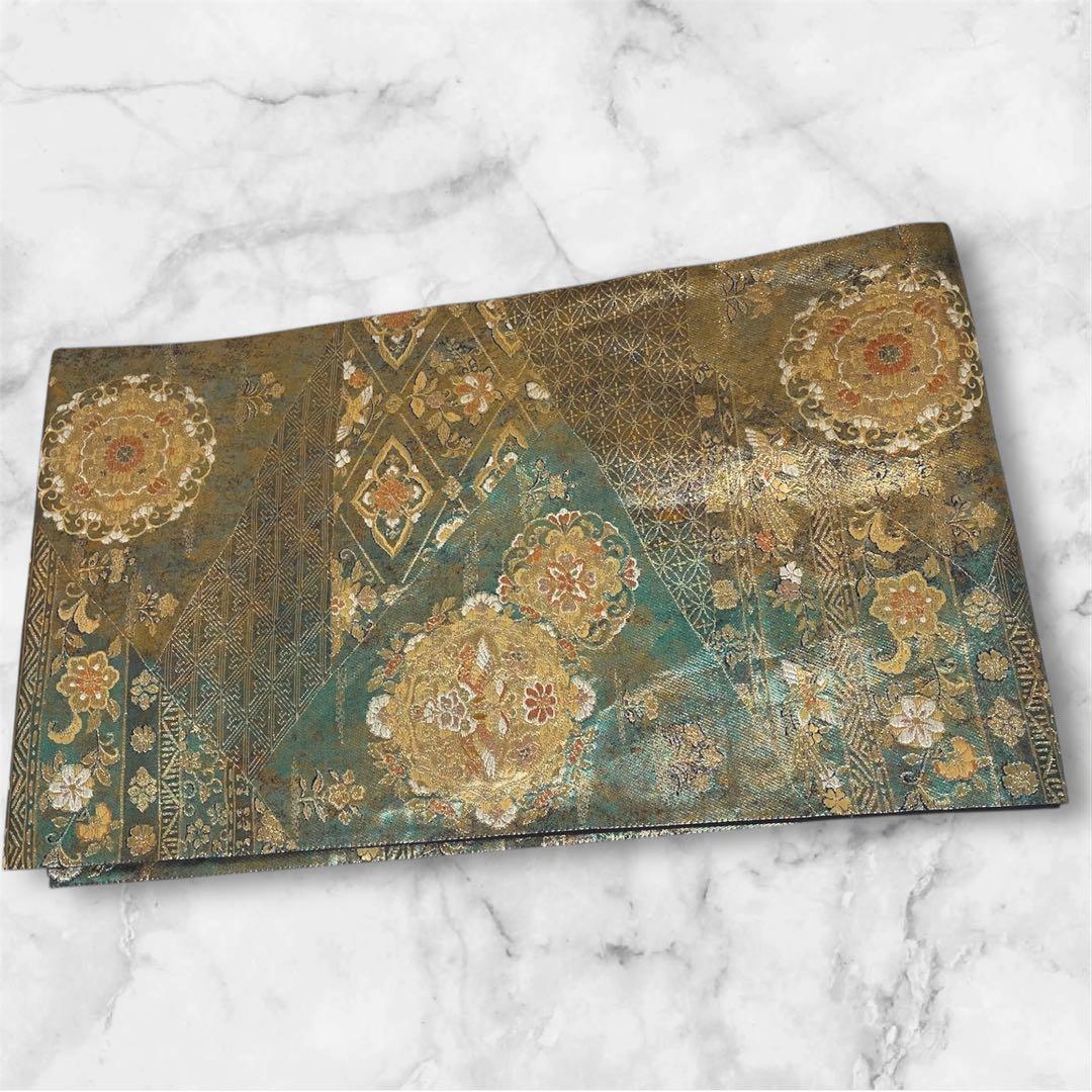 年末セール！振袖フルセット 高級SAGAFOXファー付き ブルー 手書き友禅