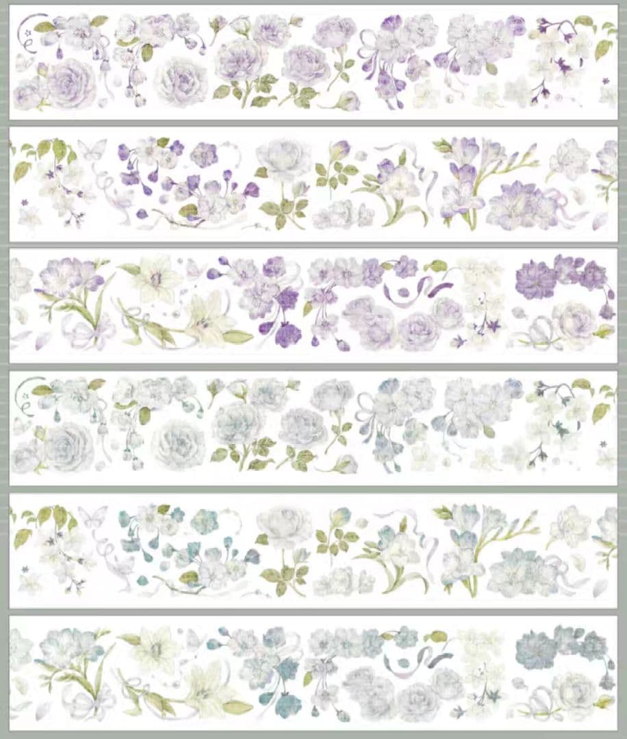 切売 523★ 海外 マスキングテープ マステ PET 装飾 花 贝壳光