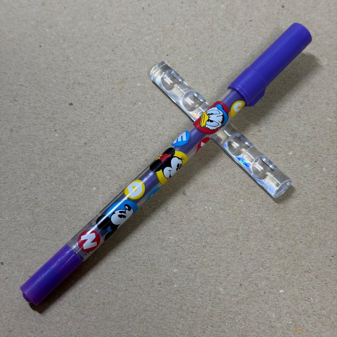 廃盤 ぺんてる カラーペン 紫 慶弔 パーソンズ ディズニー ペン回し