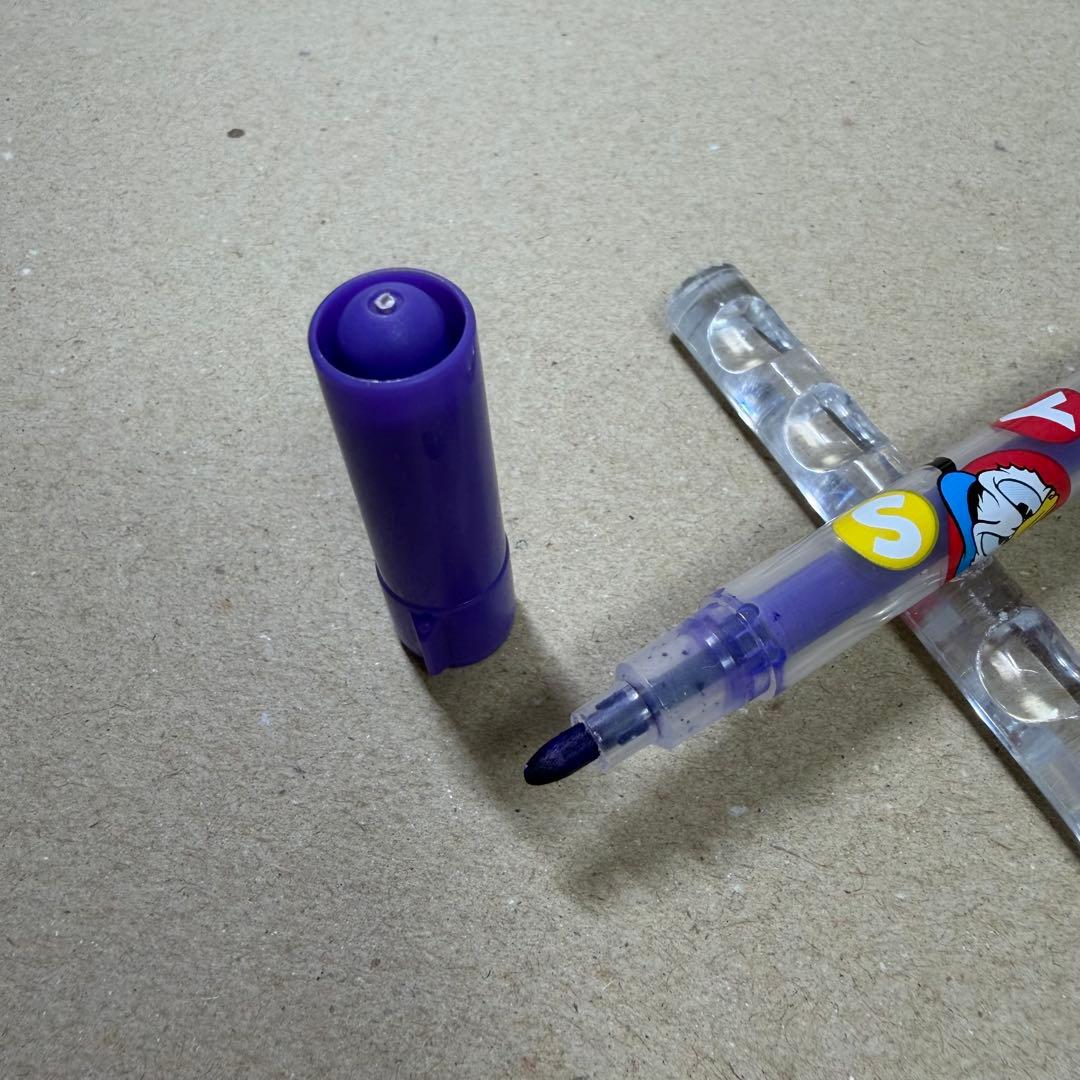廃盤 ぺんてる カラーペン 紫 慶弔 パーソンズ ディズニー ペン回し