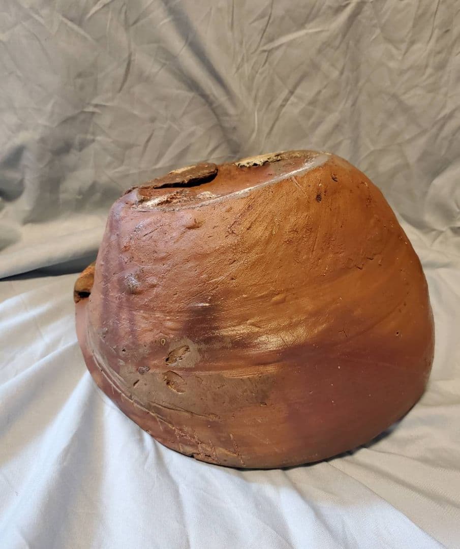 桃山時代 火襷 胡麻釉 古備前 変り形 四耳 葉茶壺 桂又三郎 鑑定