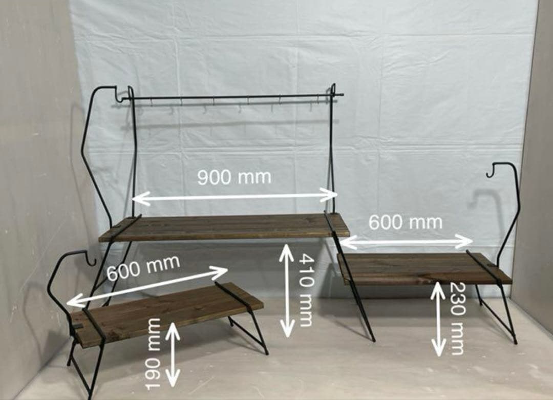 キャンプ　アイアンラック