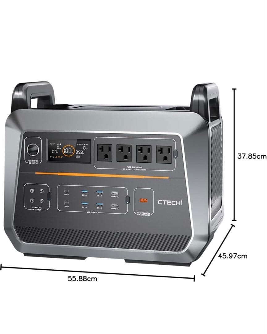 CTECHi ポータブル電源 ST2000　2073.6Wh / 1800W