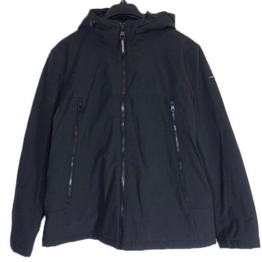 【M】  カルバンクライン フードジャケット 裏ボア/黒