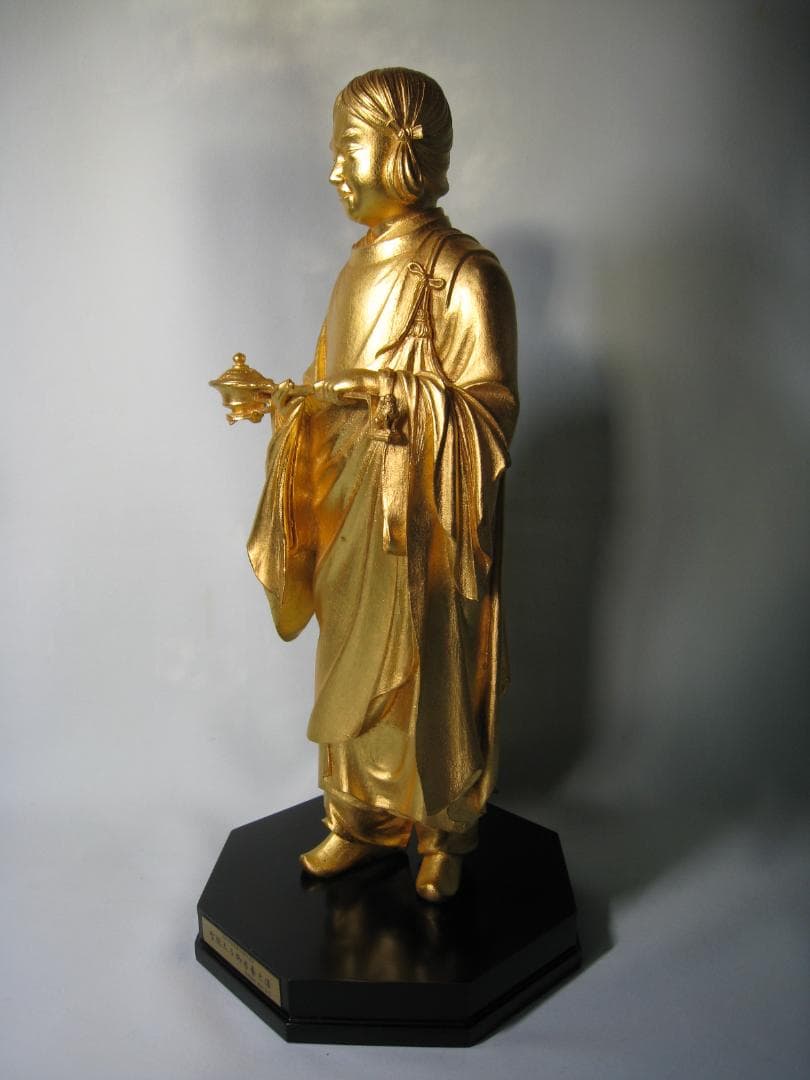 本金箔ブロンズ製　聖徳太子像十六歳孝養像　高村光雲　 四天王寺創建1400年記念