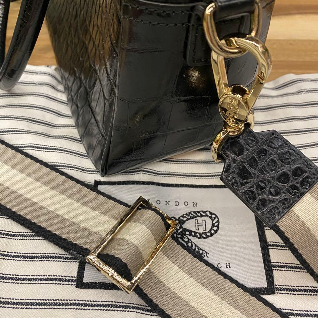 s*4様 Anya Hindmarch クロコ型押し 2WAY ハンドバッグ カ