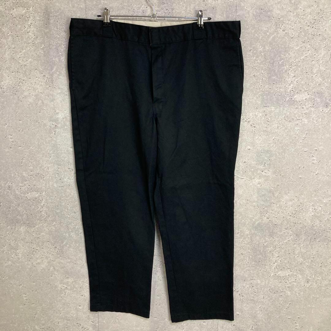 ３枚ディッキーズ874 ブラックチノパン　ワーク　古着W43 L29相当