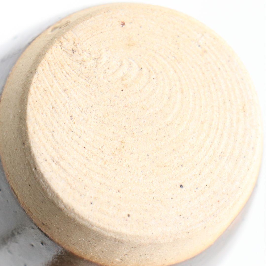 陽炎園 膳所焼 淡海ぜぜ 肩衝茶入 茶道具 仕覆付　V851　NT7