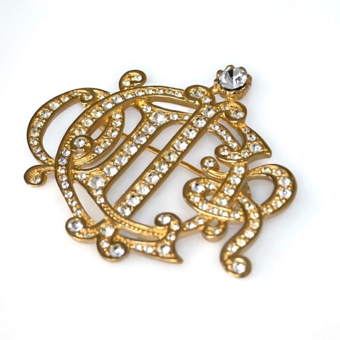 【美品】ヴィンテージ　ディオール　エンブレム　ブローチ　コサージュ　ロゴ