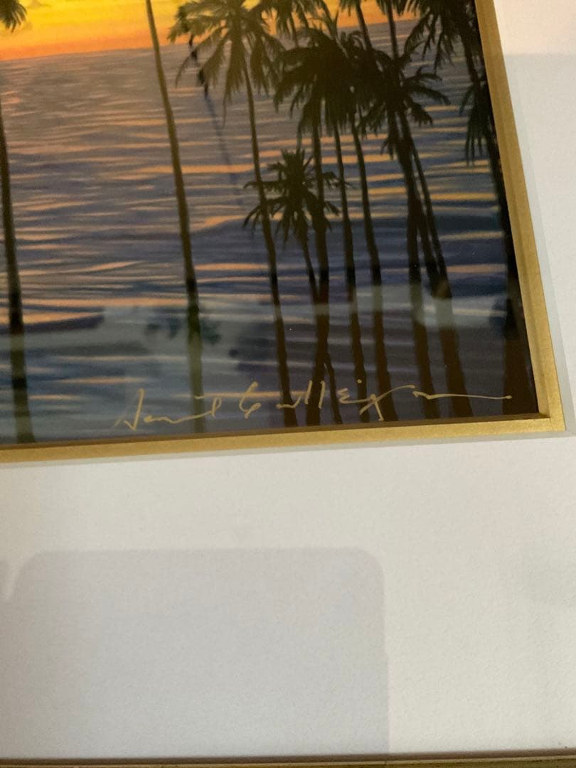 絵画　デイビッド・ガエーゴス　ヒロベイガーデン　シルクスクリーン　海