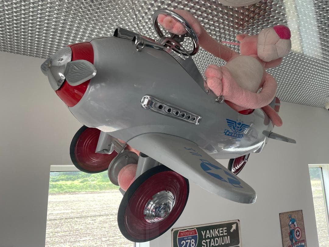 ★送料込！ ペダルカー USA戦闘機 アンティーク風 希少品 ビンテージ 金属製