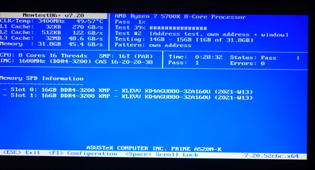 KLEVV BOLT X DDR4 16GB×2 32GB 3200 動作確認済