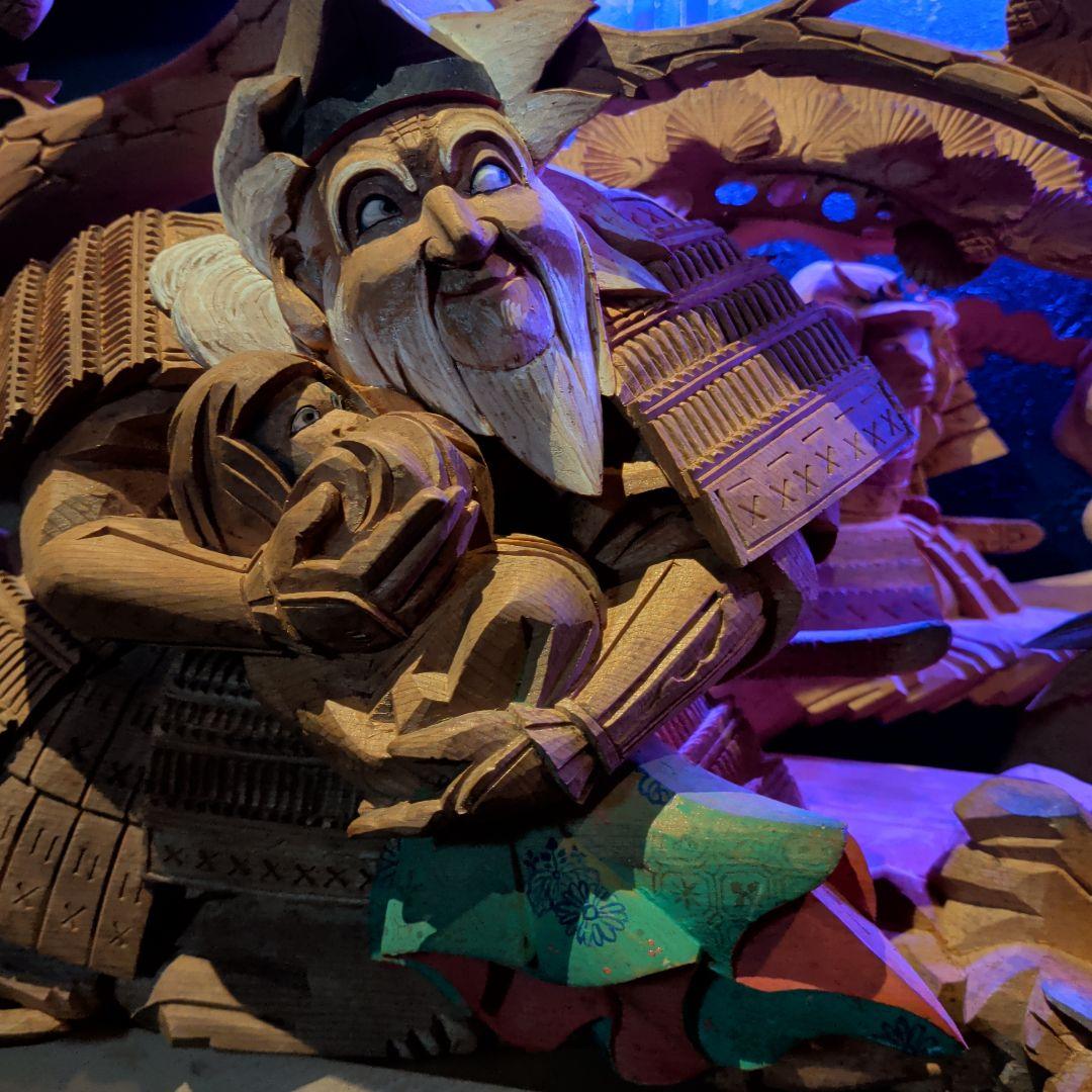 超絶技巧　淡路彫り　だんじり　山車　木彫　彫刻　欄間　馬　彫刻　家具　現状品