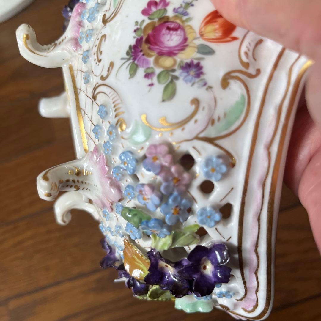 年末期間限定最終処分特価超レアドレスデン素敵菓子器　フルーツ盛りインテリア最上級