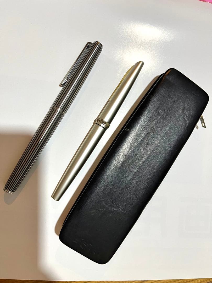 ケース•インク付/[万年筆]パイロットカスタム＆プラチナ&シャーペ2本/4セット