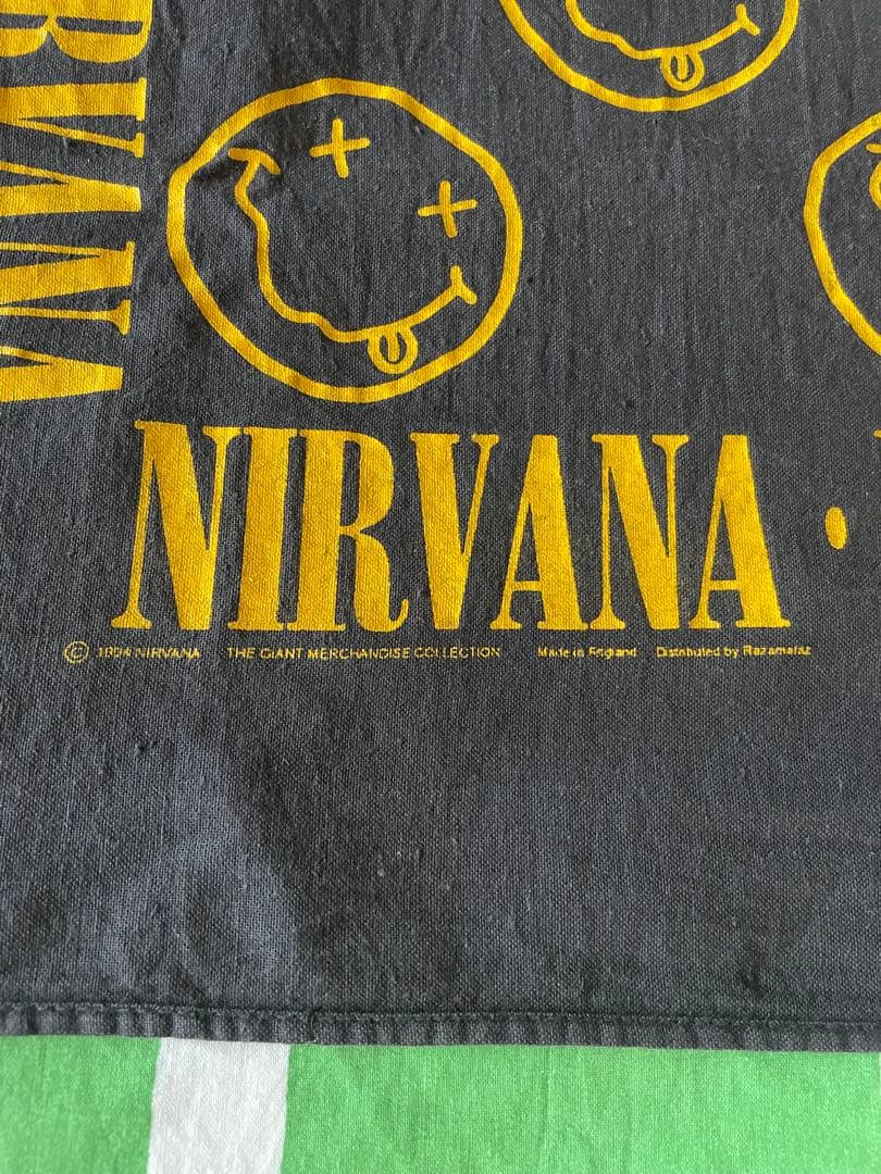 超レアNIRVANA ニルヴァーナ　 スマイルバンダナ1994 GIANT