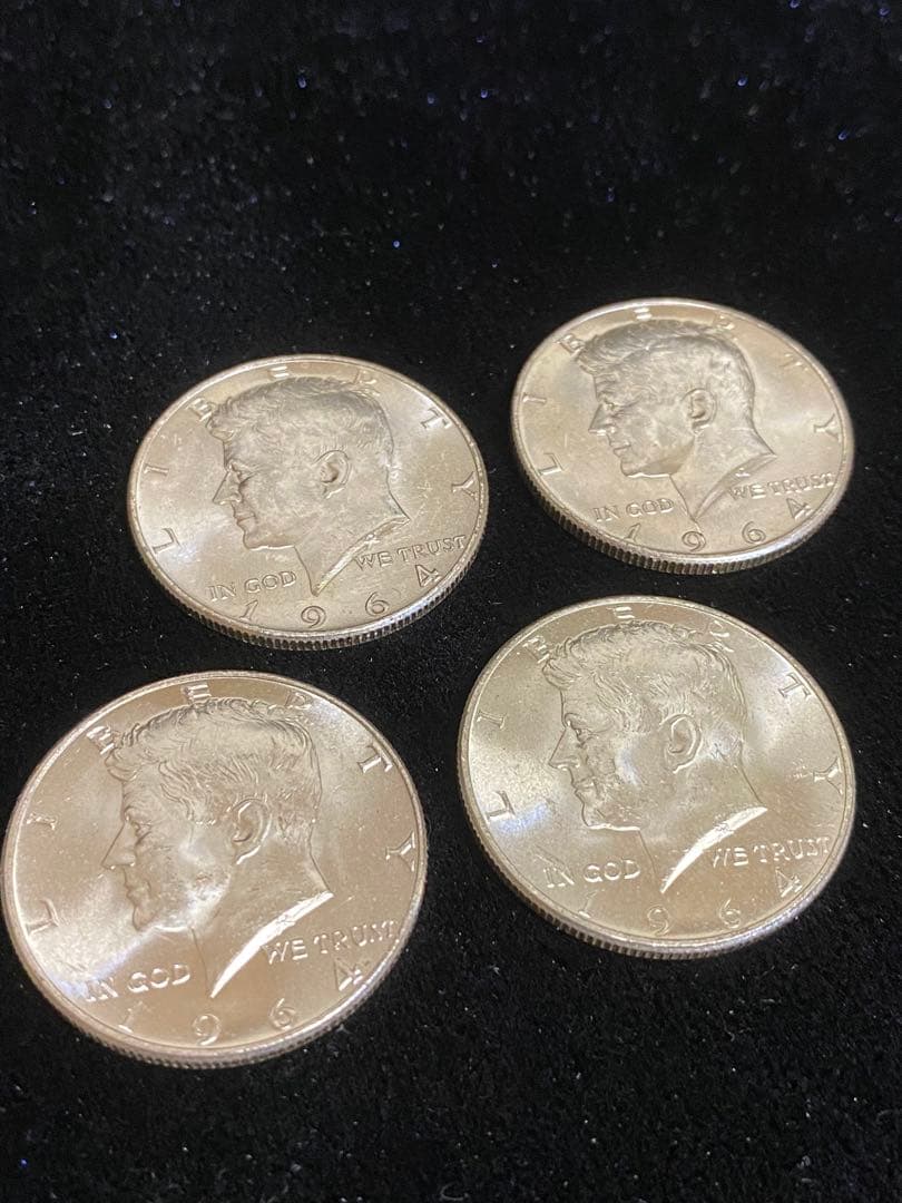 1964年 ケネディ ハーフダラー 4枚