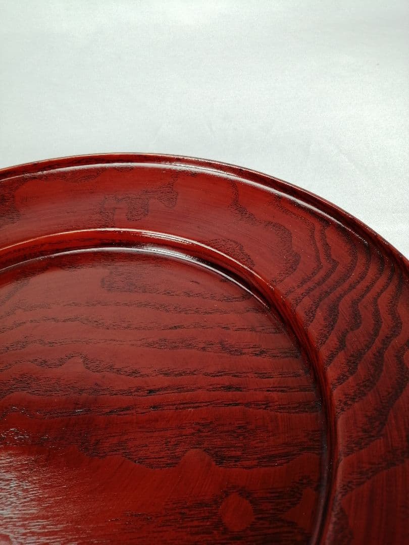 【茶事道】川端近左造　桐拭塗青海盆　干菓子　菓子盆166